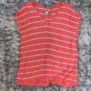 Medium pink and white striped loft shirt